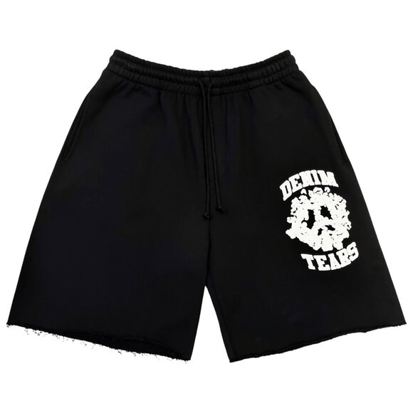 Denim Tears Denim University Sweat Shorts Black - Picture 1 of 4